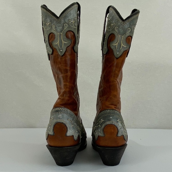 Rockin Country Shoes Rockinleather Brown Leather Western Boot 8